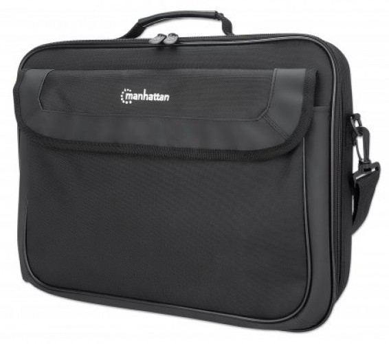 Maletin Manhattan Maletín Cambridge para Portátiles de 15.6" Bolsa Lateral, Hasta 15.6", Poliéster, Polietileno, Negro