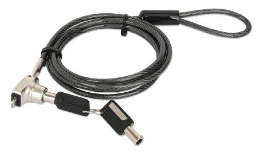 Cable Antirrobo Manhattan Candado Laptop Nano Llave 1.8m Gris Kensington, Nano, Llave, 1.8 m, Acero, Zinc, Negro, Translúcido