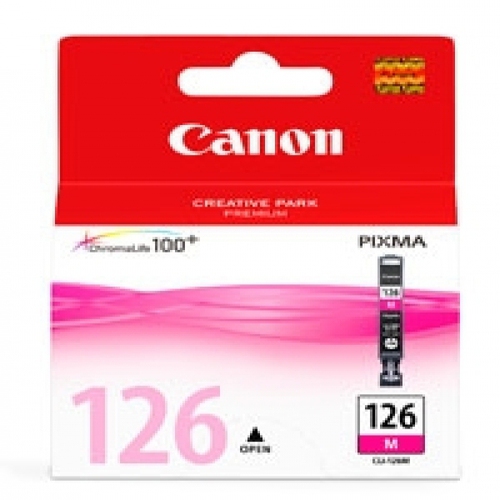 Cartucho de Tinta Canon CLI-126 Original, Magenta, Compatibilidad Pixma IP4810/MG5210/MG6110