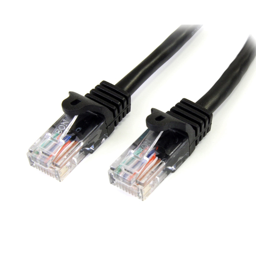 Patchcord Startech.com Cat5e, 2 m, U/UTP (UTP), Negro