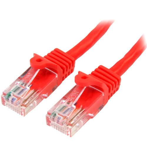 Patchcord Startech.com Cat5e, 5 m, U/UTP (UTP), Rojo