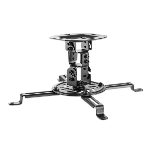 Soporte para Proyector de Techo Manhattan, Soporta 13.5kg, Rotacion 360, Color Negro