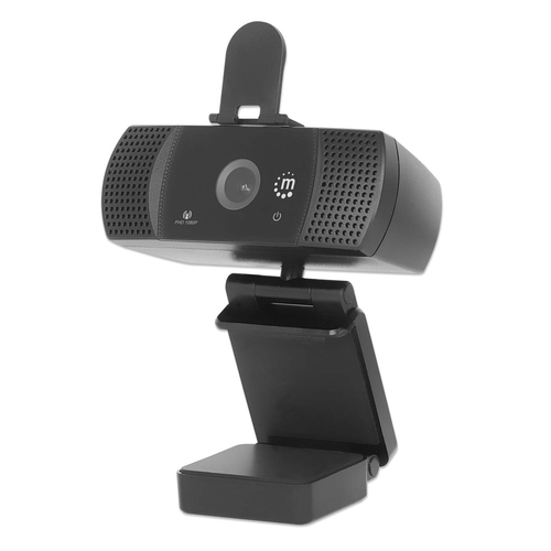 Camara Web Manhattan, Full HD, 30fps, Rotacion 360, USB, Microfono, Negro