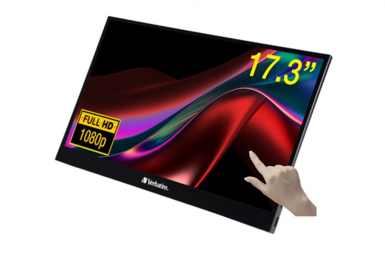 Monitor Verbatim 49593 LCD, 17.3", Full HD, Tft/IPS, 60 Hz, 6 ms, Freesync, Negro