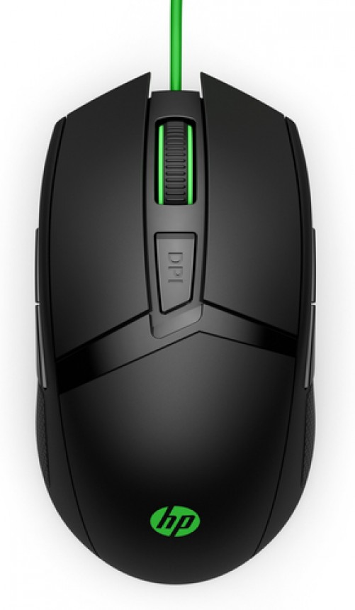 Mouse HP Mouse Pavilion Gaming 300 óptico, 8 Botones, 5000 dpi, USB Tipo A, Negro, Verde