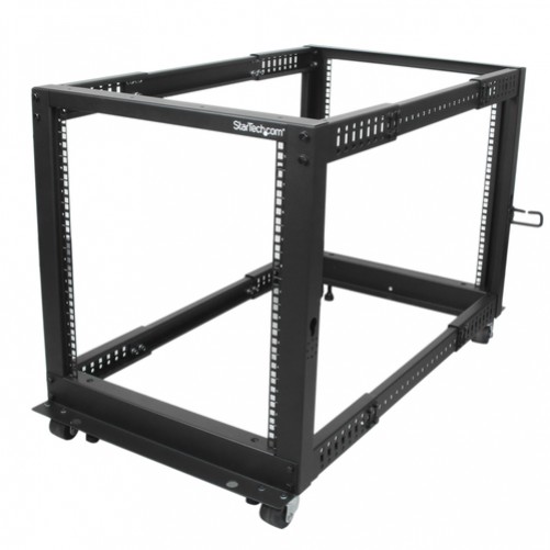 Rack Startech.com Tipo Rack o Bastidor Independiente, Capacidad del Rack 12U, 4 Postes, Acero, Peso Max. 544 kg, Color Negro, Incluye Tuercas