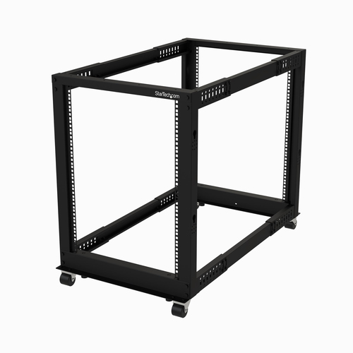 Rack Startech.com Tipo Rack o Bastidor Independiente, Capacidad del Rack 15U, 4 Postes, Acero, Peso Max. 544 kg, Color Negro, Incluye Tuercas, 2llaves