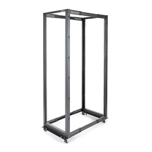 Rack Armario Startech, Bastidor Abierto de Servidores 4 Columnas 42U, Profundidad Ajustable, con Ruedas, Rack Armario Bastidor Abierto de Servidores 4 Columnas 42U - Profundidad Ajustable con Rueda...