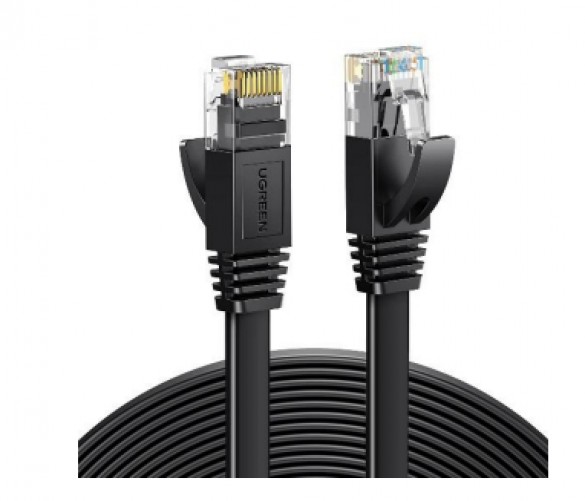 Cable de Red Ugreen Cat6, Plano, UTP, RJ-45, Cca, 2m, Negro