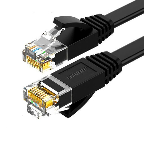 Cable de Red Ugreen Cat6, Plano, UTP, RJ-45, Cca, 5m, Negro