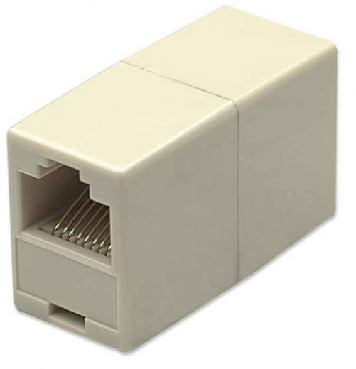 Cople RJ45 Intellinet Cat5e Hembra a Hembra, Beige