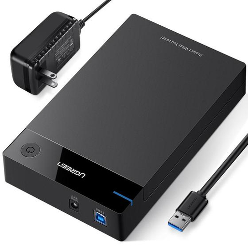 Enclosure Ugreen 50423 3.5", SATA III, USB-A 3.0, Negro