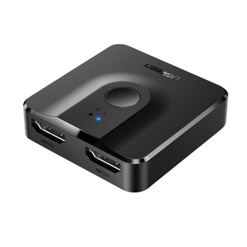 Switch de Video Ugreen 2 Entradas HDMI, 1 Salida HDMI, 4K, 60Hz, Bidireccional, Negro