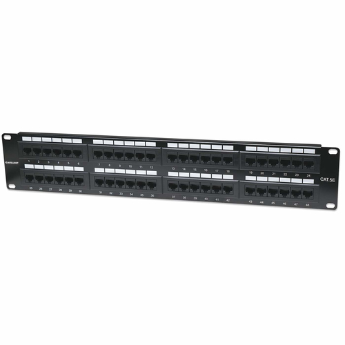 Panel de Parcheo Cat 5E, 48 Puertos, Rack 2 Niveles