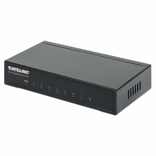 Switch Intellinet RJ-45 8, Gigabit Ethernet (10/100/1000), Negro
