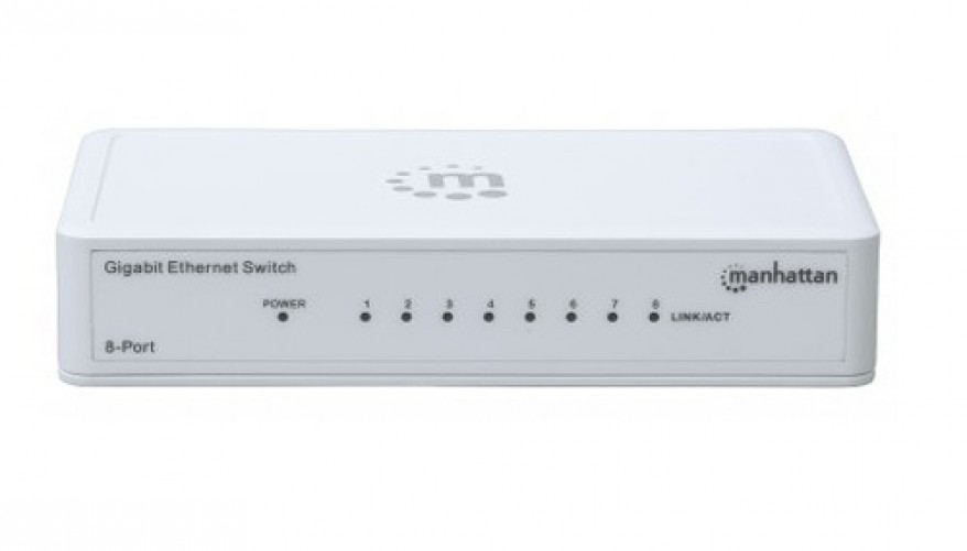 Switch Manhattan Gigabit Ethernet, 8 Puertos 10/100/1000MBPS, 16 Gbit/s, (560702)