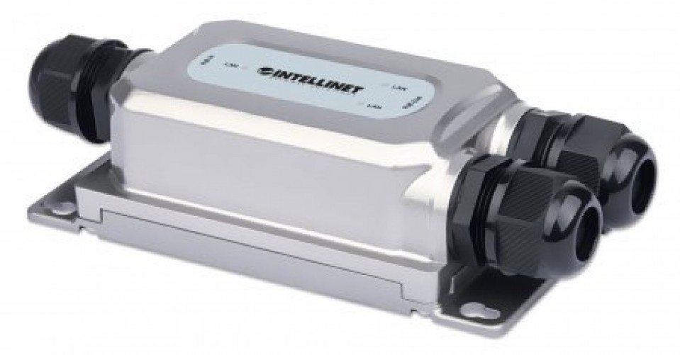 PoE Extensor, Intellinet, 561648 ,2x30w Gigabit P/exteriores IP67