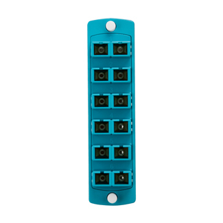 Fibra óptica Leviton 5F100-2QC 12conectores, Tipo De Conector Sc, Color Turquesa, con Dúplex