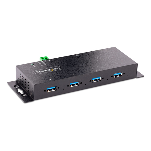 Hub Startech.com 5G4AINDNP-USB-A-HUB Interfaz USB 3.2 Gen 1 (3.1 Gen 1) Type-b, 4 USB A 3.1, Acero, Cantidad de Puertos 4, Longitud de Cable 1.8 m, Velocidad 5000 Mbit/s, Color Negro