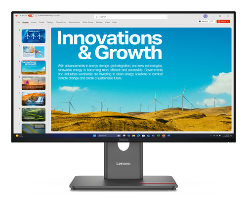 Monitor Lenovo Thinkvision Thinkvision P24QD-40 LCD, 23.8", Quad HD, IPS, 120 Hz, 6 ms, Negro
