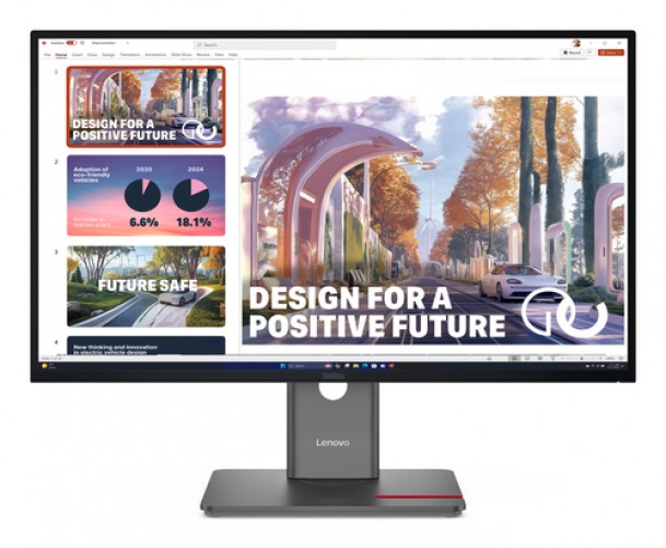 Monitor Lenovo Thinkvision Thinkvision P27QD-40 LED, 27", Wide Quad HD, IPS, 120 Hz, 6 ms, Negro
