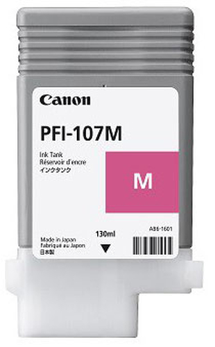 Tanque de Tinta Canon PFI-107M Magenta (6707b001)130ml, Impresoras Ipf670,680,685 y Ipf770,780,785 Original