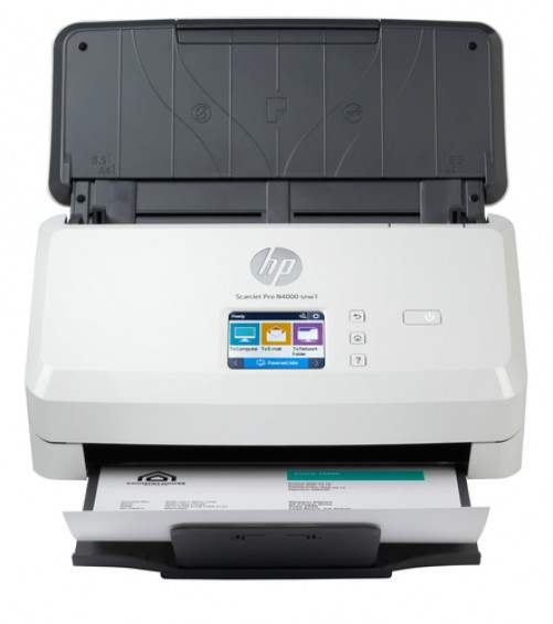 Escaner HP Scanjet Pro N4000 SNW1, 40 PPM/80 Ipm, Adf Duplex, USB + WiFi + Ethernet