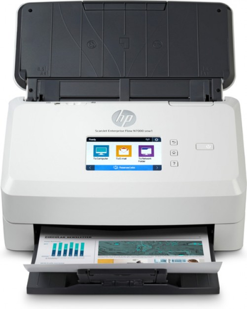 Escaner HP Scanjet Enterprise Flow N7000 Tamano Maximo de Escaneado 216 x 3098 mm, Resolucion 600 x 600 dpi, USB 3.2 Gen 1, Color Blanco