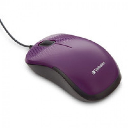 Mouse Verbatim Silent Optico, USB 2.0, Color Morado