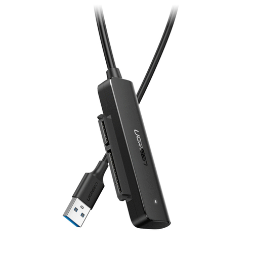 Convertidor Ugreen SATA a USB 3.0, Soporta HDD/SSD de 2.5", 50cm, Negro