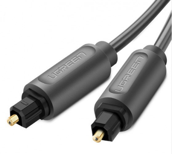 Cable de Audio Ugreen, Toslink, Macho a Macho, 3 Metros, Negro