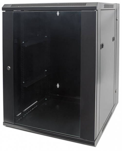 Rack Intellinet 712019 Tipo Bastidor de Pared, Capacidad del Rack 15U, Peso Max. 30 kg, Tamaño 48.3 cm (19"), Color Negro