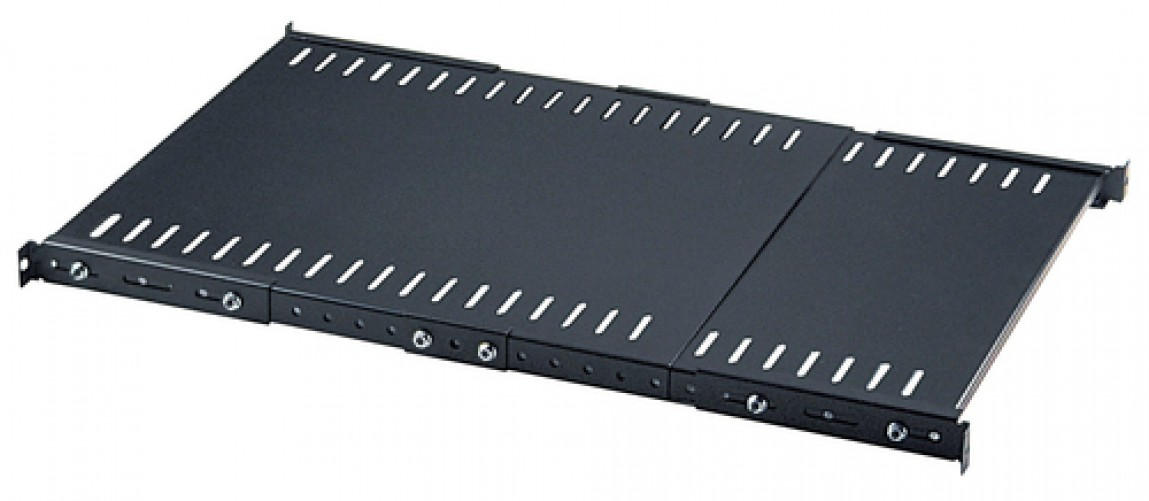Charola Intellinet 714389 Tipo Repisa de Estante, Color Negro, Material Acero, Peso Max. 25 kg, Capacidad del Rack 1U