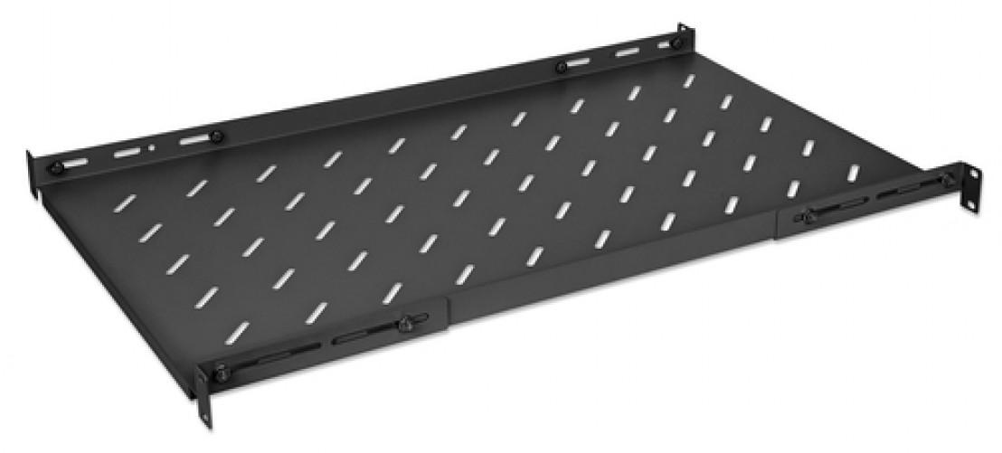 Charola Intellinet 714716 Tipo Repisa de Estante, Color Negro, Material Acero, Peso Max. 20 kg, Capacidad del Rack 1U