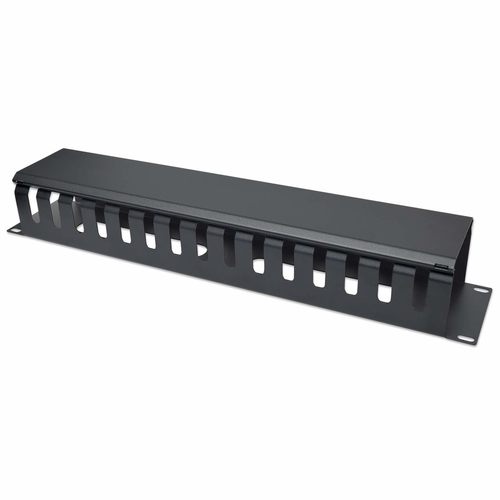 Panel Intellinet, Organizador Horizontal de Cables, 19", Acero, 2U, Negro
