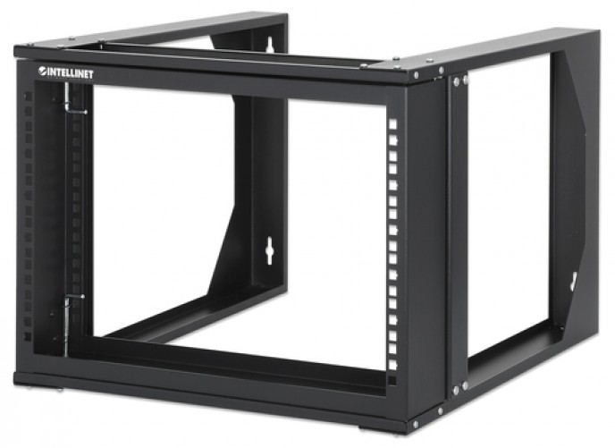Rack Intellinet Tipo Estructura de Rack, Capacidad del Rack 6U, Peso Max. 30 kg, Tamaño 48.3 cm (19"), Color Negro