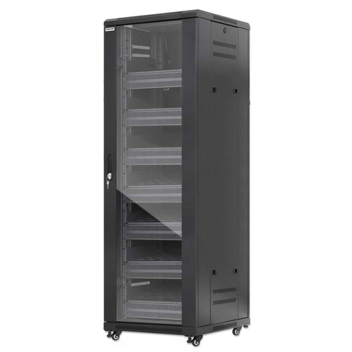 Rack Intellinet Tipo Rack o Bastidor Independiente, Capacidad del Rack 38U, Acero, Vidrio Templado, Peso Max. 800 kg, Color Negro