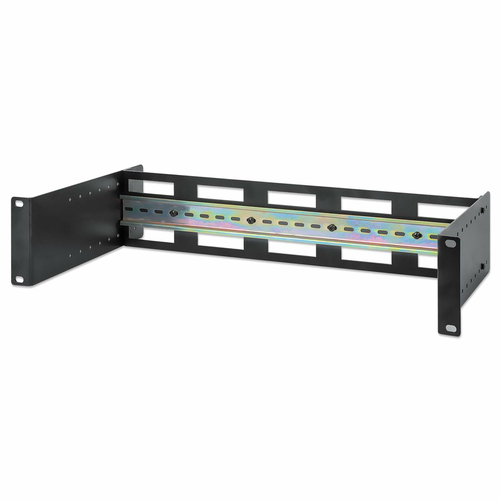 Riel Intellinet 716345 Tipo Riel de Estante, Color Negro, Material Aluminio, Peso Max. 9 kg, con Kit de Montaje, Capacidad del Rack 2U