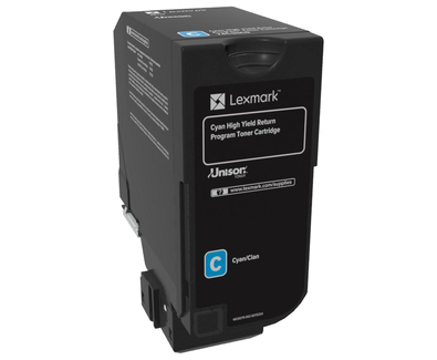 Tóner Lexmark 74C4HC0 Original, Cian, Alto Rendimiento (xl)