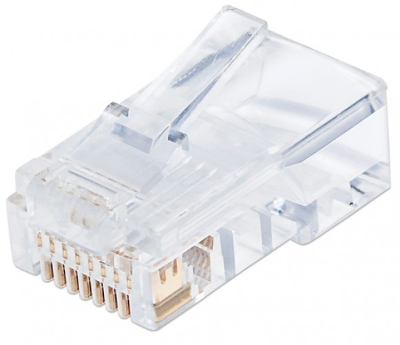 Conector Intellinet RJ45, Color Transparente, Categoría Cat5e, Blindaje de Cable U/UTP (UTP), Material Policarbonato