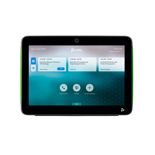 HP Poly Controlador Tactil TC10 , Negro, Compatible con Teams y Zoom