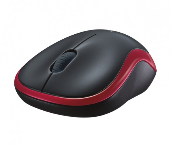 Mouse Logitech M185, Inalambrico, 1000dpi, Receptor USB, Bateria Aa, Color Negro/ Azul