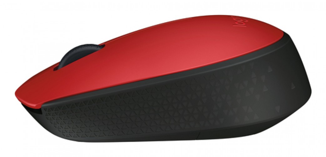 Mouse Logitech M170, Rf Inalambrico, Ambidextro, PC/mac Mini Receptor USB 2.0, Color Rojo/negro, Bateia Aa