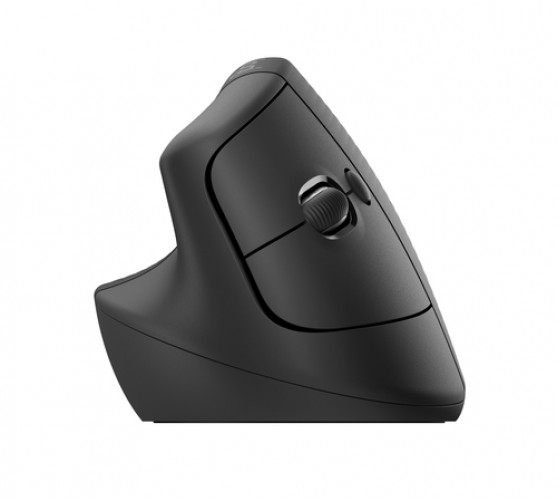 Mouse Zurdo Logitech Lift Optico, Vertical Ergonomic Mouse, 6 Botones, 4000 dpi, Interfaz Rf Inalambrico + Bluetooth, 10 m, Bateria Aa, Color Grafito