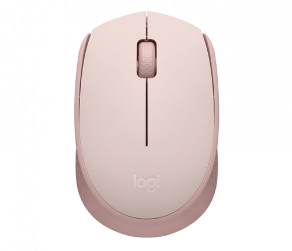 Mouse Optico Laser Logitech M170, 3 Botones, 1000 dpi, Inalambrico, 10m Alcance, Bateria Aa, Color Rosa