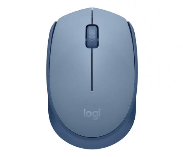 Mouse Logitech M170 Optico, 3 Botones, 1000 dpi, Rf Inalambrico, Bateria Aa, Color Azul