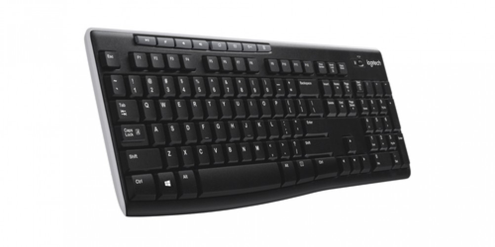 Teclado Multimedia Inalambrico Logitech K270 Espanol, Nano Receptor USB2.0, Negro