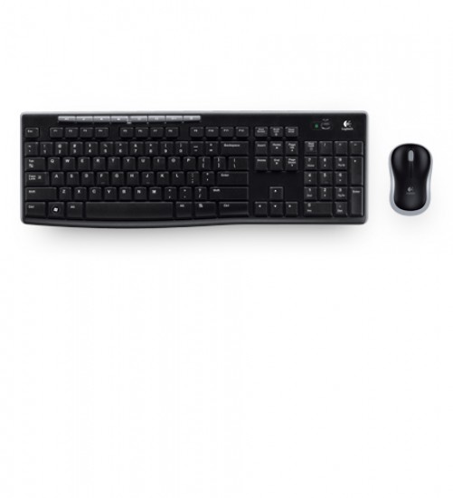 Teclado y Mouse Inalambrico Logitech MK270 Negro Multimedia, Receptor USB 2.0