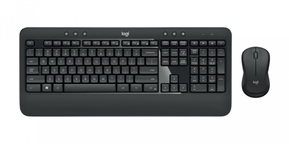 Kit Teclado Multimedia y Mouse Optico Logitech MK540, Inalambrico, Mini Receptor USB 2.0, 2.4GHz Color Negro
