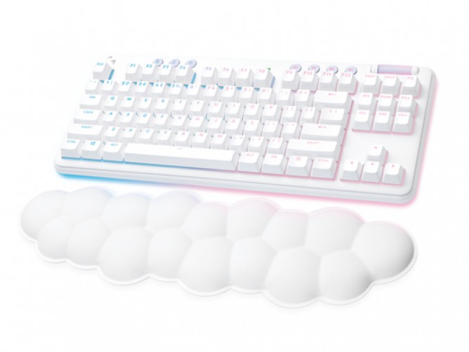 Teclado Logitech G 920-010453 Inglés, Inalámbrico, Rf Inalámbrico + Bluetooth, Interruptor Mecánico, LED RGB, Blanco